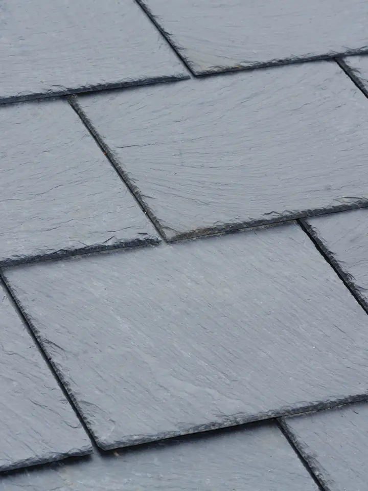 Close view of natural roof slates